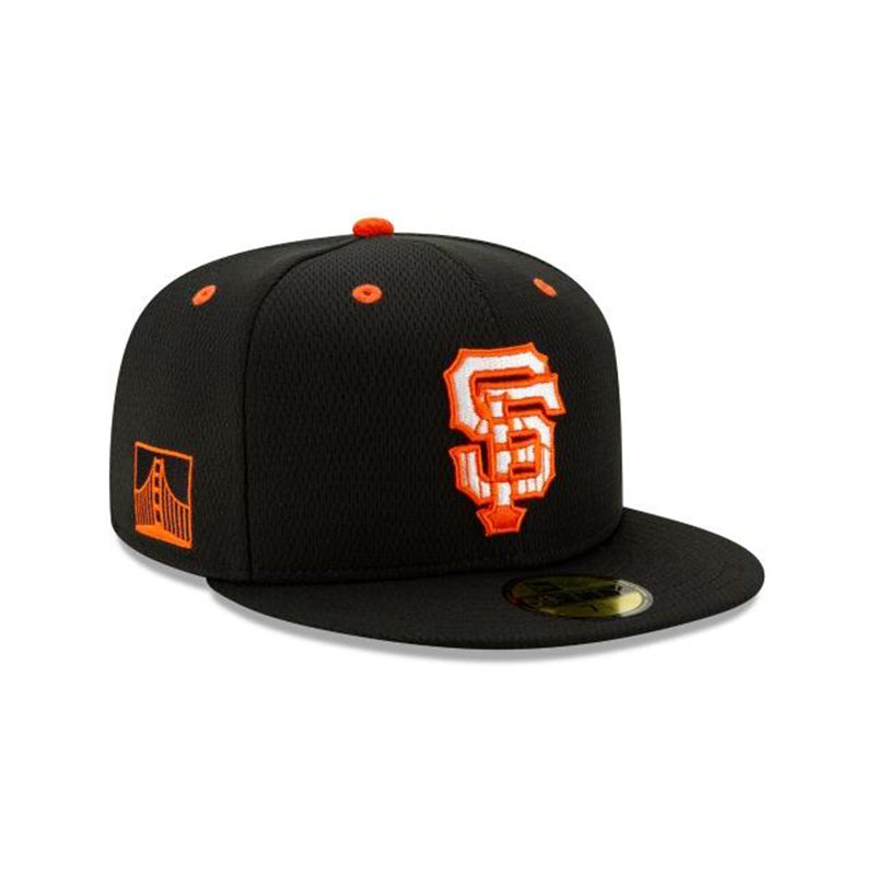 MLB San Francisco Giants Batting Practice 59Fifty Fitted (UON1553) - Black New Era Caps